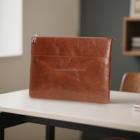 Étui pour ordinateur portable en cuir véritable durable avec logo personnalisé, simple, pour femmes, sacs d'ordinateur de travail