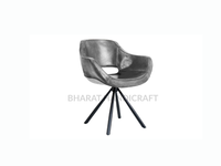 Chaise de salle à manger pivotante à 360 degrés, siège confortable rembourré, design capitonné, structure robuste, portable, pour la maison, le bar, la salle de sport