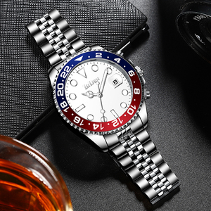 Reloj de Pulsera de Lujo para Hombre BIDEN 0037, Reloj de Cuarzo de Acero Inoxidable, Resistente al Agua, con Calendario, para Negocios - Product Image 3