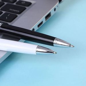 Nouveau stylo bille de luxe en métal noir pour bureau, personnalisable avec logo, recyclable, compatible tactile, impression sérigraphique - Product Image 3