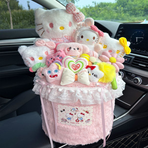 Fabrieksgemaakte gepersonaliseerde verjaardagscadeau 35cm PP katoen cartoon knuffeldier pluche speelgoed schattig kattenpop boeket - Product Image 5