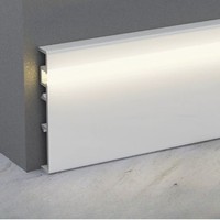 Plinthe en aluminium avec câblage dissimulé pour la décoration des couloirs de bureaux et des bâtiments commerciaux