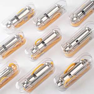 Silbato de acero inoxidable cromado de 1,5 kHz, entrenamiento de alta frecuencia, equipo salvavidas, árbitro de mascotas al aire libre, sin armas nucleares - Product Image 3