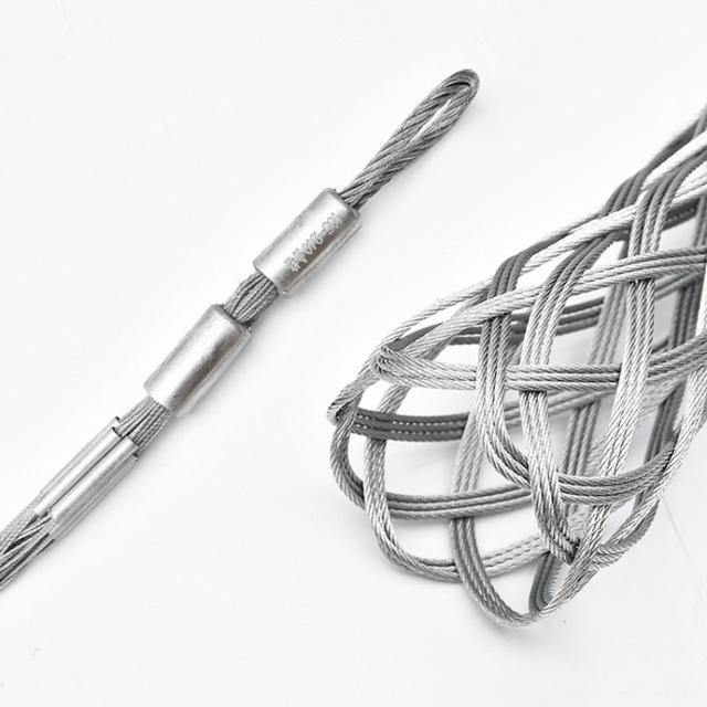 High Strength Fixed Open Snaking Fiber Optic Wire Rope Mesh Grab Stockings