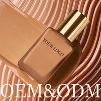 Fond de Teint Liquide Matifiant Naturel Vegan Haute Qualité, Écran Solaire Blanchissant Imperméable Longue Durée, 30ml, pour Maquillage Foncé (OEM/ODM)