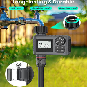 Contrôleur d'irrigation numérique programmable intelligent J&R, <span class=keywords><strong>minuterie</strong></span> d'arrosage automatique pour pelouse et fleurs en extérieur - Product Image 2