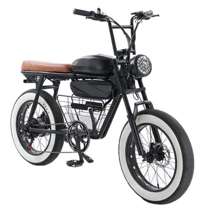 Ab abd depo fabrikası 500/750/1000W 13/26Ah chopper bisiklet 20 inç e bisiklet retro vintage elektrikli kalın tekerlek bisiklet elektrikli bisiklet