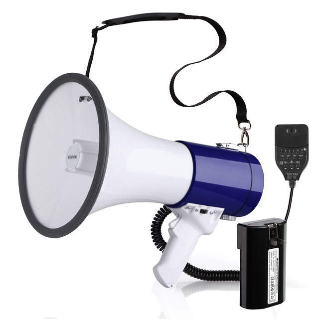 Er66 Bullhorn Megaphone Voice Change Changer Speaker Usb Tf Recording 240s Amplifier 50w Max100w