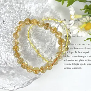 Bracelet de perles de cristal naturel en gros bracelet de puces de cristal cadeaux de guérison pour un ami