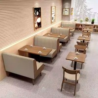 Restaurant Western sur le thème personnalisé Traiteur Commercial Café Dessert Shop Booth Sofa et Table Chair Set