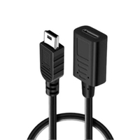 Adaptador Mini USB de 30cm para cámara digital LG V40 G7 Moto Z GoPro Hero 3, compatible con impresora de sincronización de carga USB