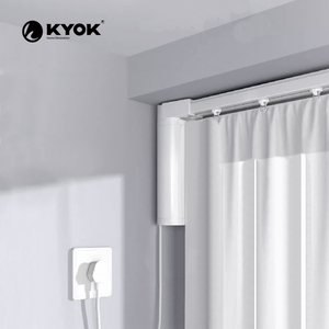 KYOK Batterie ultra basse consommation Commande vocale Wifi Tringles à rideaux électroniques en aluminium double avec télécommande - Product Image 1