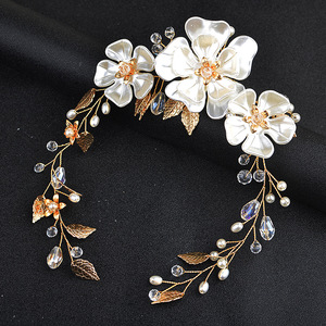 Best-Selling Wedding <strong>Hair</strong> Accessories Crystal Pearl Tiara Flower <strong>Headpiece</strong> Alloy Bridal <strong>Hair</strong> <strong>Vine</strong> for Women Hot Jewelry - Product Image 1