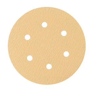 Disque abrasif OEM Scorpion Star S10 multi-trous 6 pouces 150 mm en oxyde d'aluminium jaune doré, dureté moyenne, pour ponçage aiguisant - Product Image 3