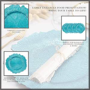 Platos Base Decorativos <span class=keywords><strong>de</strong></span> Plástico <span class=keywords><strong>de</strong></span> 13 Pulgadas Color Champán para Fiestas <span class=keywords><strong>de</strong></span> Aniversario y Suministros para Recepciones <span class=keywords><strong>de</strong></span> Boda - Product Image 2