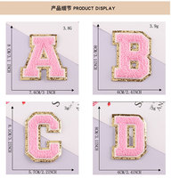 Parches de letras y números del alfabeto bordados a mano, coloridos, de moda, para planchar en tela vaquera, para sombreros