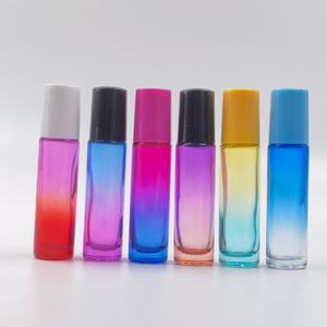 5ml 10 Color Natural Gemstone Colorful Frosted Essential Oil <b>Glass</b> Roller Bottle - Product Image 2