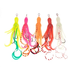 Esca per <span class=keywords><strong>Pesca</strong></span> in Acqua Salata all'Ingrosso, Amo per Polpo in Silicone Morbido Luminoso, Esca a Gonna di Calamaro, Amo Ausiliario per Slow Jigging, Esca per Trolling - Product Image 1