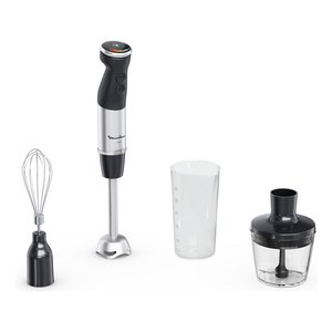 Quickchef+ Batidora de Inmersión 1000W Plateada y Negra con Picador, Batidor y Vaso Medidor - Product Image 1