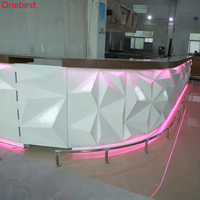 Comptoir de bar en pierre artificielle d'extérieur à usage externe Meuble de bar buffet de plage durable à vendre