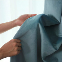 Tissu tricoté pour rideaux, nouveau produit de luxe en polyester, velours néerlandais, plusieurs couleurs,