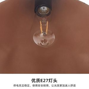 โคมไฟสไตล์วาบิซาบิแบบญี่ปุ่น ดีไซน์อุตสาหกรรม โคมไฟระย้าดีไซน์เฉพาะสำหรับร้านอาหาร บาร์ ห้องนอน-โคมไฟแขวน - Product Image 6