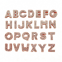 Accessoires de collier faits main en alliage et diamant, avec lettres anglaises majuscules, symboles, patte de chat, amour et motifs animaux de compagnie, pour bijoux DIY