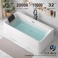 Baignoire autoportante ovale moderne pour, vente en gros d'usine, usage domestique, salle de bain, hôtel, projet villa