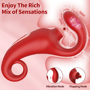 Gelance 2 في 1 TPE تدليك هزاز G-Spot دسار مع ميزات لعق الربت مص لاستمناء الإناث - Product Image 2