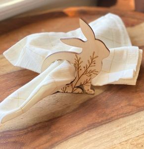 Table Decor Holder Easter Bunny Napkin Rings - Product Image 2