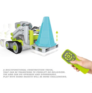 DWI多機能プログラミングフォークリフト玩具DIY教育ロボット玩具リモートコントロールロボット子供用 - Product Image 3