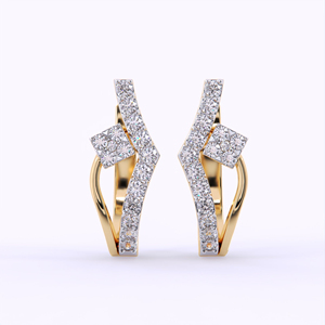Pendientes de aro de serenata de estilo moderno hechos con oro macizo de 14K/18K y joyería de calidad fina de estilo moderno para fiesta a precio razonable - Product Image 2