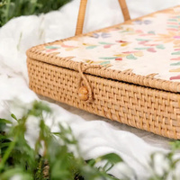 Ensemble de décoration de cuisine en céramique artisanale de luxe, accessoires de salle à manger élégants, y compris un service de table en rotin, cadeau pour les dîners classiques