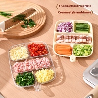 Assiettes et plats de cuisine multifonctionnels pour la préparation et le stockage des ingrédients de fondue chinoise (oignon vert, ail), des sauces et des collations aux fruits