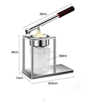 Premium zilverkleurig roestvrij staal 304 aluminium en ABS metaal fruit- en groentesapcentrifuge & -pers & -reamer 1 stuk 25x13x29cm