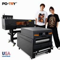 Imprimante DTF Roll-to-Roll Po-Try 60 cm avec encre pigmentée, nouvelle garantie 1 an, agitateur de poudre pour impression sur T-shirt