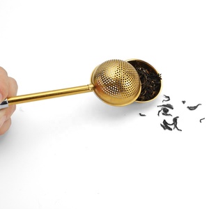 Chuyên nghiệp đẩy xử lý bóng hình dạng thép không gỉ trà lọc trà Infuser cho pha trà lá lỏng lẻo - Product Image 5