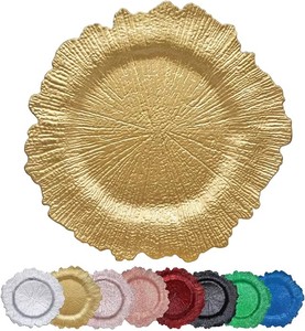 Assiettes rondes de luxe de 13 pouces, sets de table pour dîner de Noël, décoration de banquet d'hôtel - Product Image 1