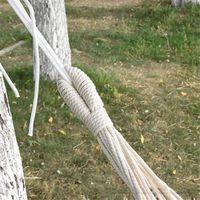 Hamac en coton pour une personne, barre d'épandage en bois de hêtre avec glands, capacité de 300lb