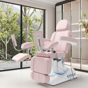 Factory Direct Electric Foldable Leather Massage Table Salon <b>Stool</b> Modern Design <b>Adjustable</b> Spa Beauty Hair Living Room Use - Product Image 1