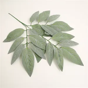 मौसमी कृत्रिम पौधा आम के पत्ते इनडोर आउटडोर सजावट नकली पेड़ के पत्ते शाखा