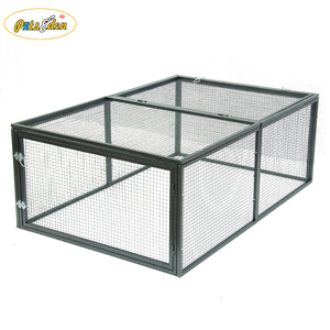 Doppia porta cucciolo di gatto casa di coniglio mobili <span class=keywords><strong>gabbia</strong></span> cane cuccia all'aperto <span class=keywords><strong>gabbia</strong></span> di metallo per animali domestici - Product Image 3
