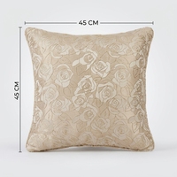 Nouvelle housse de coussin en jacquard métallique à motif de rose abstraite, housse de coussin de luxe, décoration d'intérieur
