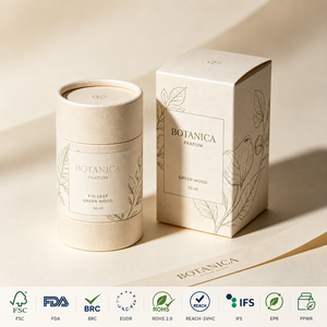 Tubo <span class=keywords><strong>di</strong></span> Carta su Misura per Imballaggio, Scatola Cilindrica in Cartone Kraft Biodegradabile per Profumi, Cosmetici, Candele, Tè e Confezioni Regalo - Product Image 1