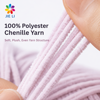Fil chenille 100% polyester, fil fantaisie en velours doux pour la décoration intérieure, rideaux, coussins, couvertures, matière première textile en gros