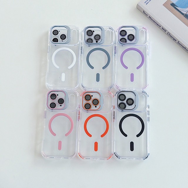 Luxury Magnetic Shockproof Clear case for iPhone 17 Air 17 16 15 14 Plus 18 13 12 11 Pro Max Lens Glass Protection Bracket Cover