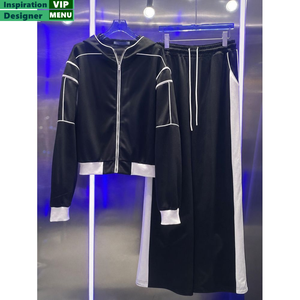 Ensemble de 2 pièces pour femmes, chemise à manches longues en <span class=keywords><strong>velours</strong></span> uni décontractée et <span class=keywords><strong>pantalon</strong></span> large à jambes longues, pour un usage quotidien - Product Image 3