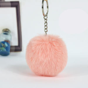 キーホルダー2023 7cmホットセール2.7インチパーソナライズシンプルスタイルふわふわかわいい7cmフェイクファーポンポンファーボールキーホルダー - Product Image 5