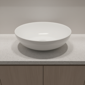 Vevor Lavabo ovale moderne en céramique 16x13,4 pouces blanc brillant pour meuble-lavabo de salle de bain - Product Image 2