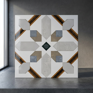 Carreaux de sol en céramique numérique émaillés 40x40cm, porcelaine vitrifiée, décoratifs pour la salle de bain et l'aménagement intérieur - Product Image 2